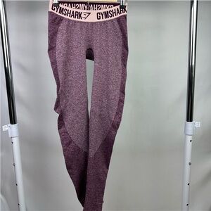 Gymshark Flex Seamless Leggings Plum Marl Pink Waistband Small